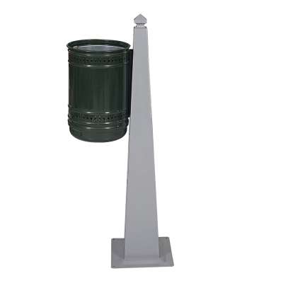 27LT/32LT Metallic Single Post Waste Bin (GMG - GMP 32)